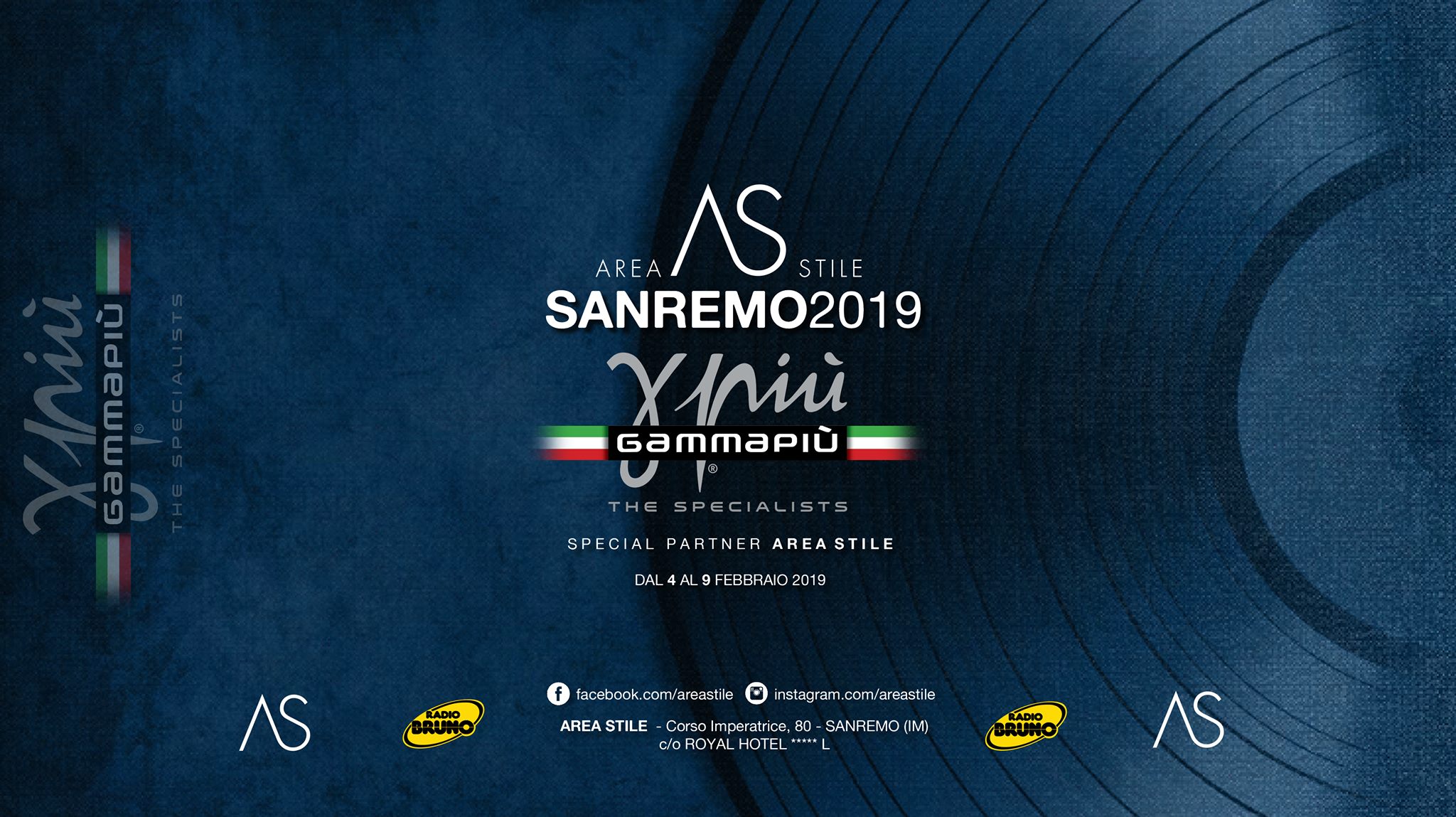 Gamma Più partner tecnico di Area Stile a Sanremo 2019